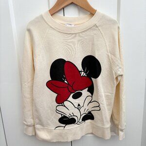 Hanna Andersson Disney Minnie Mouse French Terry Sweatshirt Girls Size 5